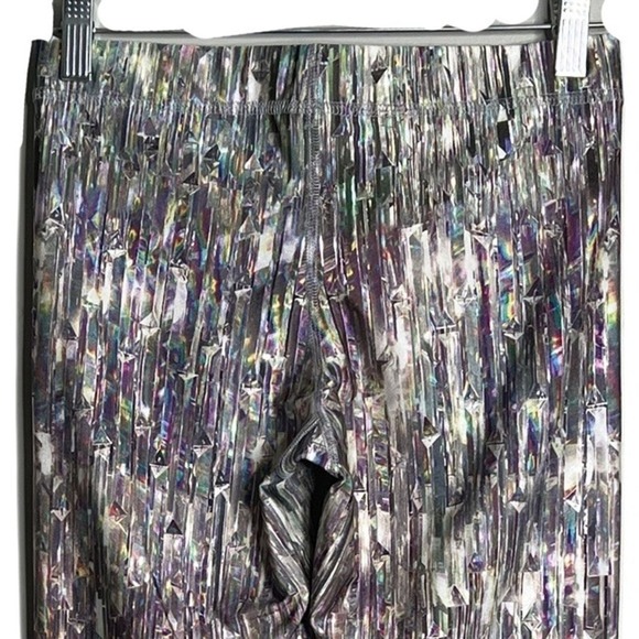 Terez Pants Womens Small Tall Band Leggings Multi Crystalized Broken Glass Print - Picture 4 of 7